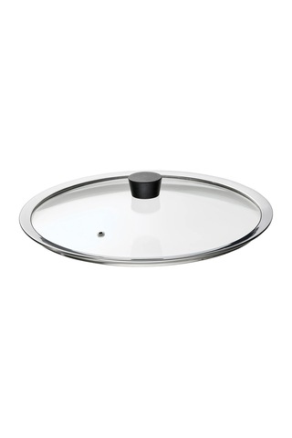 Ikea Klockren Cam Tencere Kapağı 33 Cm Krom - Şeffaf 1 Adet Şeffaf - Gri