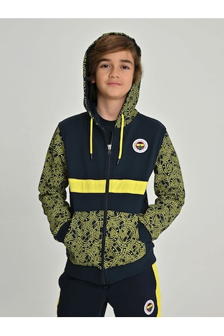Fenerium Çocuk Trıbun Logo Patternli Sweat Fb Laci Yeni