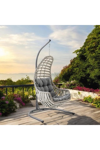 Datça Tekli Rattan Bahçe Balkon Salıncağı Cappuccino Diğer