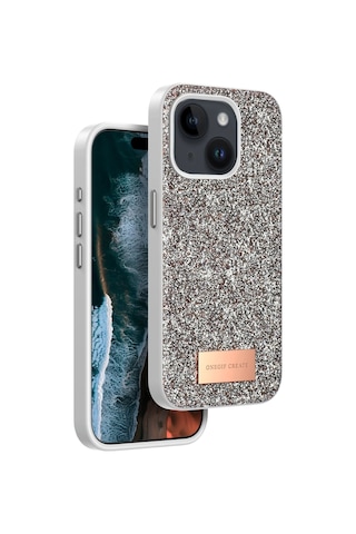 Sptmgldı Onegif Apple iPhone Uyumlu 15 Bright Simli Kapak - Gold
