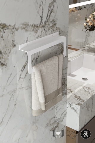 Beyaz Metal Havluluk Dayanıklı Banyo Ve Mutfak Düzenleyici Beyaz