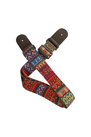 Rj200-c4 Gitar Askısı Deluxe Teal Guitar Strap Deri Başlıklı 2 Katlı