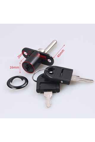 Homyl Kabine İtme Piston Kilidi Sürgülü Kapı 16mm-siyah