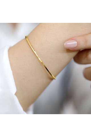 25 Gr Gram 22 Ayar Oluklu Ajda İşçiliksiz Bilezik