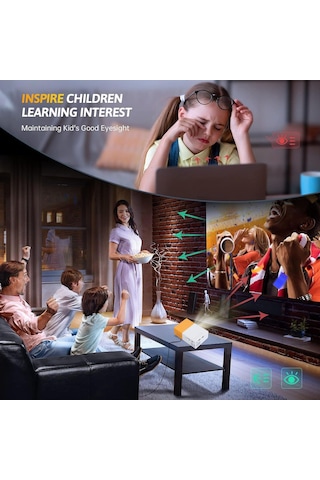 Xdh Led Projektör, Çoklu Bağlantı Noktalı 1080p Full Hd Ev