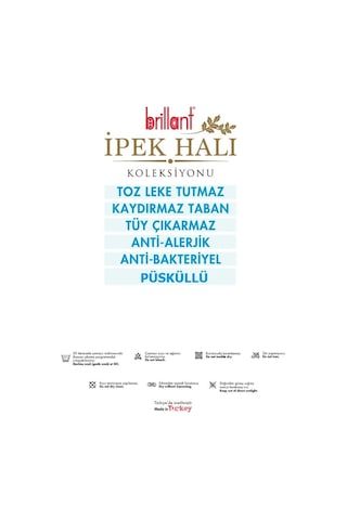 Brillant Ipek Latex Kaymaz Taban Halı-Tenda Hje11724.803-(90X300)