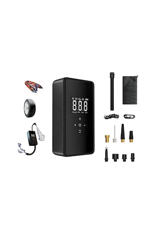 Oto Kompresör Şarjlı Taşınabilir Powerbank El Fenerli Araç Lastik Şişirme Pompası Flaşör Göstergeli - 872845151 Oto Kompresör Şarjlı Taşınabilir Powerbank El Fenerli Araç Lastik Şişirme Pompası Flaşör Göstergeli - 872845151