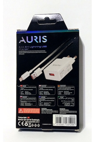 Auris Ars-ch12 Lightning Şarj Adaptörü 2.4a 11w