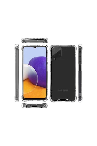 Samsung Uyumlu Galaxy A22 4G Kılıf Şeffaf Nitro Anti Shock Kapak Renksiz