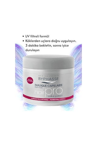 Byphasse Hair Pro Color Boyalı Saçlar İçin Renk Koruyucu Bakım Maskesi 500 ML