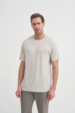 Cazador Bisiklet Yaka Dokulu Erkek T-shirt 42530 A.gri Gri