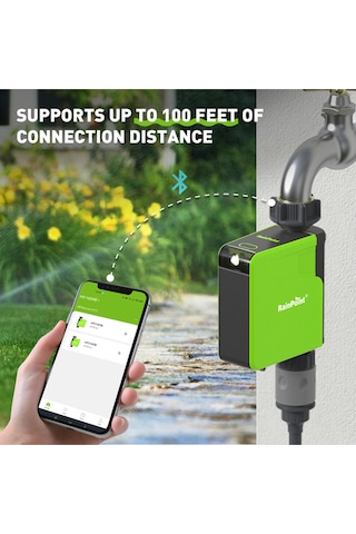 Htv107b Mini Dijital 1-çıkışlı Bluetooth 'lu Kablosuz Hortum Su Zamanlayıcısı