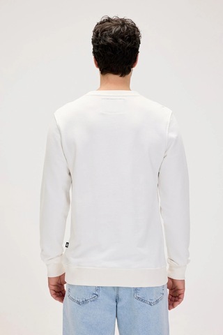 Bad Bear Caen Beyaz Erkek Baskılı Sweatshirt Siyah