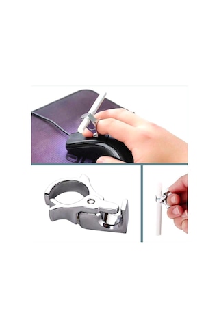 Omeniv Gümüş Renk Metal Tiryaki Sigara Yüzüğü 47261647