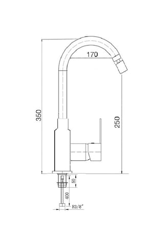 Penta Aren 2325 Hareketli Perlatorlu Evye Bataryası krom