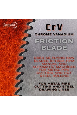 Krabbe 450x3x40mm 260 Papağan Diş Chrome Vanadium Crv Friksiyon Ve Sıcak Kesim Testere Bıçağı