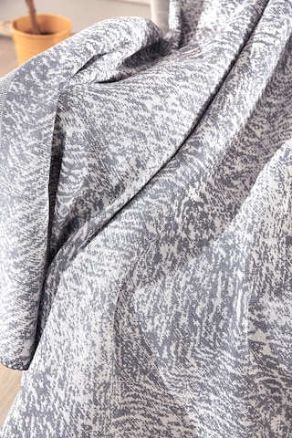 Vicuna Home Pamuklu Çok Amaçlı Ebruli Koltuk / Çekyat Örtüsü Mavi