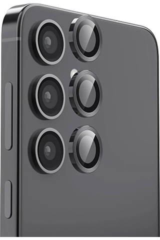 Mey İthalat Samsung Galaxy Uyumlu S25 Plus Raze Metal Kamera Lens - Siyah