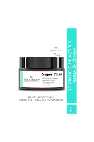 Herbaderm Super Plump Dolgunlaştırıcı ve Kırışıklık Karşıtı Nemlendirici Krem 50 ML