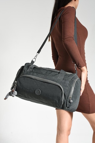 Unisex Kabin Boy Çapraz Askılı Omuz Çantası Seyehat Spor Çantası Hafif Klinkır Kumaş 40 25 Cm Gri