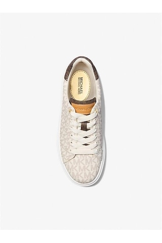 Michael Kors Romey Two-tone Logo Platform Sneaker Krem