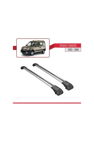 Renault Kangoo 2003-2008 Arası İle Uyumlu Ace-1 Ara Atkı Tavan Barı Gri