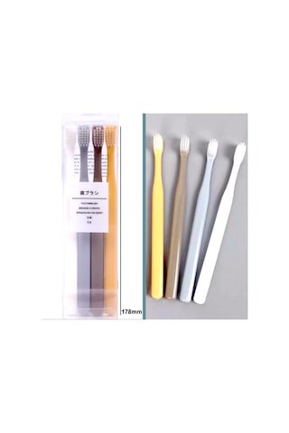 Omeniv Minimal Hassas Soft Diş Fırçası Muji Tarz Set 4 Adet