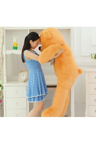 Kuki Oyuncak 140 CM Sevimli Açık Kahverengi Peluş Ayı