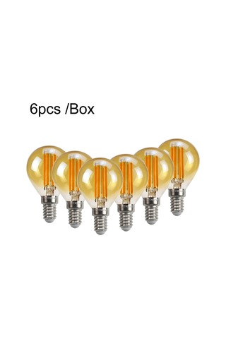 Sones 6 Adet/kutu G45 Ampul Led Lamba Armatürü Aydınlatıcı Vintage Filament Işıklar, Stil: Altın Küçük Vida 220v 4w