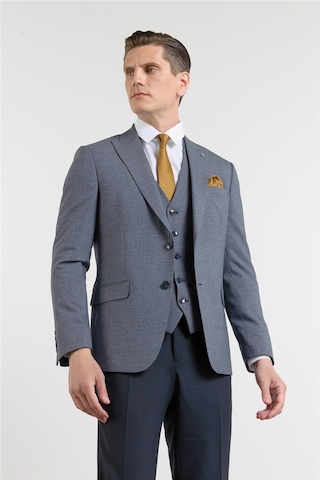 İmza Lacivert Kırlangıç Yaka Kazayağı Desen Slim Fit 6 Drop Takım Elbise 1001255174