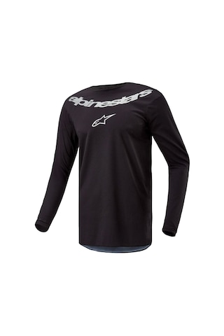 Alpinestars Fluid Graphite Off-road Motosiklet Jerseyi Siyah Gümüş
