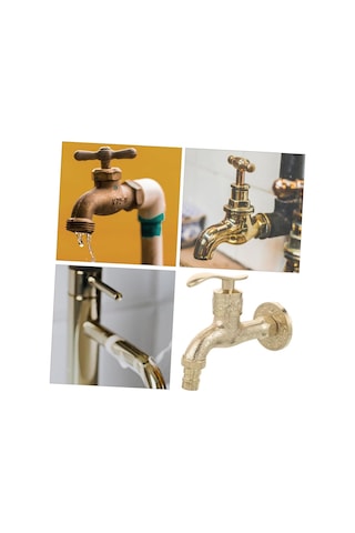 2pcs Vintage Duvara Monte Musluk Tarzı Dekoratif Mutfak Ve Banyo Lavabo Musluğu Çamaşırhane Ve Havuz İçin Çok Yönlü Sızıntı Tasarımı 2