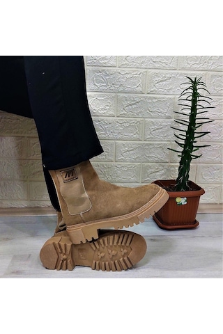 M.p 2744 Vizon Süet İçi Polar Tüylü Bilekten Lastikli Bayan Bot 001