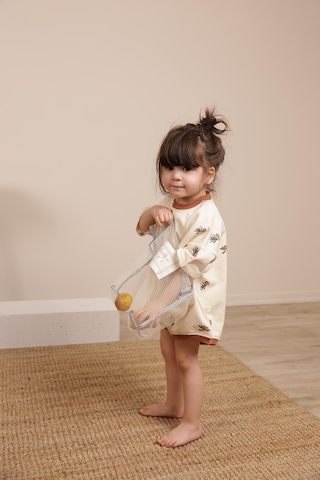 Zeytin Baskılı Oversize Tulum Bej