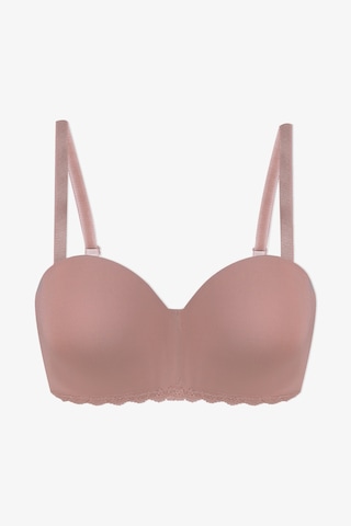 Kadın Dolgusuz Mikro Straplez Sütyen Machiato Koyu Kahve