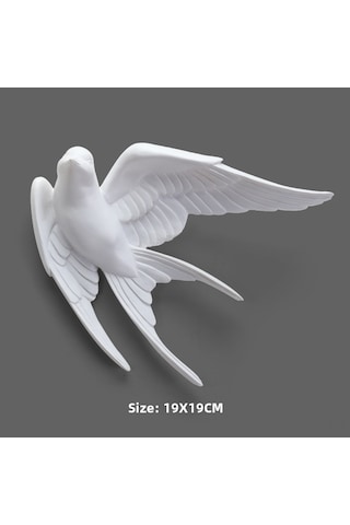 Ranyeek 3d Kuş Dekoru, Nordik Tarz Ahşap Duvar Takımı, Oturma Odası/entrance/restoran Dekorasyonu, Zengin İçgörü Art, Kolay Kurulum Martı B Modeli Diğer