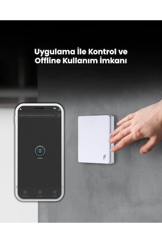 Kablosuz Tekli Duvar Anahtarı Kendinden Enerjili Ve Akıllı Kablosuz Anahtar Alıcısı Seti