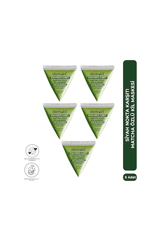 Dermokil Siyah Nokta Karşıtı Matcha Özlü Kil Maskesi 9 Ml X 5 Adet