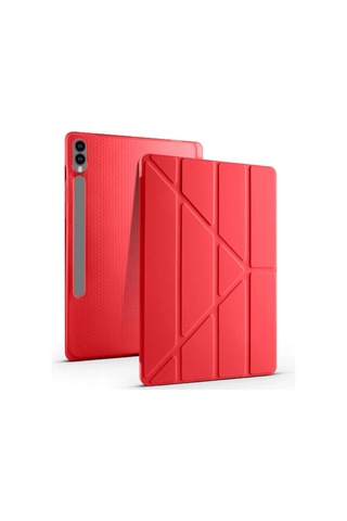 Galaxy Uyumlu Tab S9 Plus Kılıf Zore Tri Folding Kalem Bölmeli Standlı Kılıf