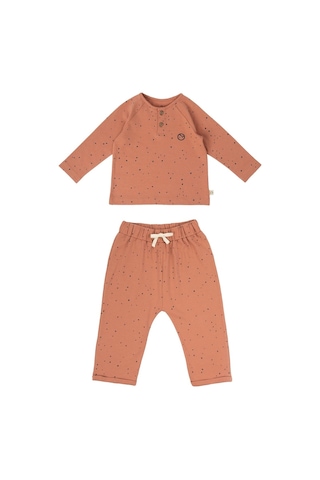 Littlegusto Little Gusto Bebek Pijama Takımı Cosmos Pembe Organik Pamuk Çok Renkli