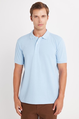 Tudors Erkek Regular Fit Klasik Kesim Pamuklu Yumuşak Dokulu Serin Tutan Kumaş Düz Mavi Polo Yaka Tişört-34999 Mavi