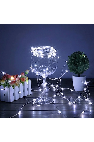 Peri Led Işık 10 Metre Beyaz Dekor Lambası 100 Ledli Gün Işığı