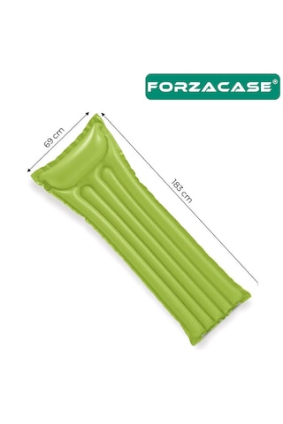 Forzacase Yetişkin Ve Çocuklar İçin Şişme Deniz Yatağı 183x69 Cm Yeşil Renk - Fc1234