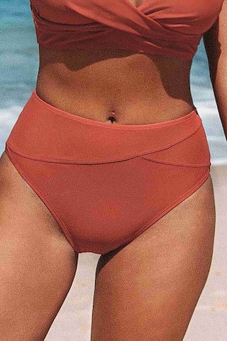 Angelsin Yüksek Bel Bikini Altı Kırmızı 001