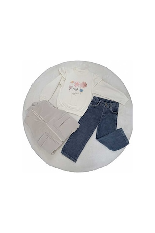 Bubiee Baby Şişme Yelekli Badili Pantolonlu 3'lü Takım Çok Renkli