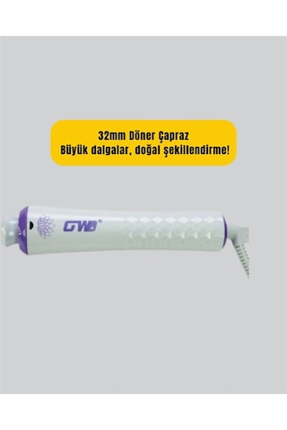 Gw Taşınabilir Saç Maşası - 360 Döner Kablo, Negatif İyonlu Seramik Teknoloji