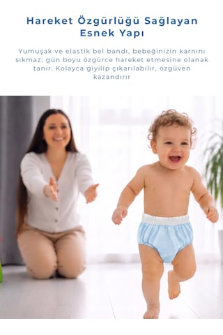 Babyjem Alıştırma Külodu 2li Set 2 Yaş Mavi