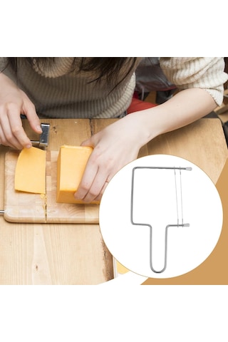 Homyl Peynir Aleti Tel Kesici Mutfak Hem Hızlı Kesim Dilimleyici Gümüş