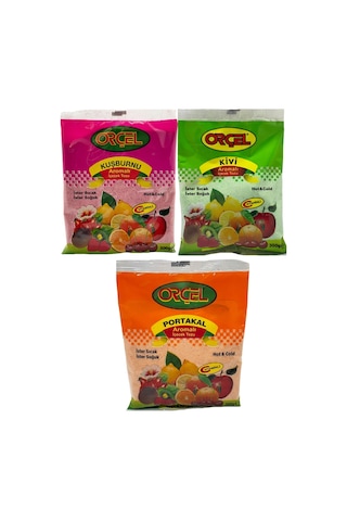 Orçel Portakal + Kuşburnu + Kivi Aromalı İçecekTozu Oralet Çay 3 x 300 G