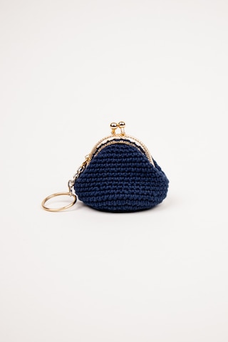 Fabric Craft Bag Mini Bozuk Para Cüzdanı Anahtarlık Klipsli Lacivert